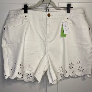 Lane Bryant Eyelet-Hem Boyfriend Fit Jean Short